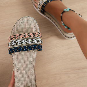 Pink White Black Woven Straps Straw Platform Beach Sandals, Sandals, color:As Picture|size:43, JustFashionNow