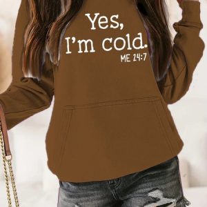Casual Hoodie Loose Text Letters Hoodie, Sweatshirts & Hoodies, color:Brown|size:3XL, JustFashionNow