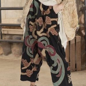 Holiday Pockets Tribal Pants, Pants, color:Black|size:3XL, JustFashionNow