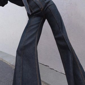 Daily Denim Casual Regular Fit Plain Jeans, Jeans, color:Dark Blue|size:XXL, Stylewe