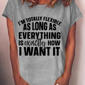 Women's Sarcastic Crew Neck Casual T-Shirt, T-shirts, Lilicloth.com