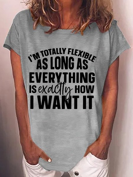 Women's Sarcastic Crew Neck Casual T-Shirt, T-shirts, Lilicloth.com