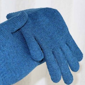 Solid Color Warm Basic Five Finger Gloves, Women Gloves, color:Blue|size:One-size, JustFashionNow