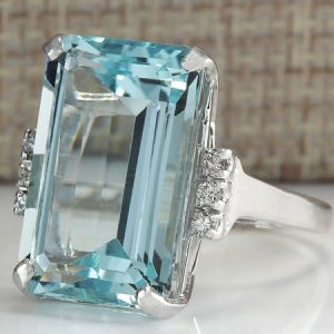 JFN Sapphire Zircon Ring, Rings, color:White-Gold|size:11, JustFashionNow