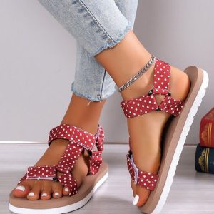Independence Day America Flag Beach Strappy Sandals, Sandals, color:Red|size:43, JustFashionNow