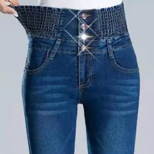 Casual Tight High Elasticity Jeans, Jeans, color:Blue|size:XXL, JustFashionNow