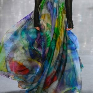 Abstract Regular Fit Vacation Maxi Skirt, Skirts, color:As Picture|size:XXL, Stylewe