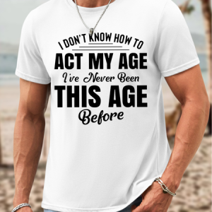 Men Waterproof Oilproof And Stainproof Fabric Crew Neck Text Letters Casual T-Shirt, color:White|size:3XL, Lilicloth.com
