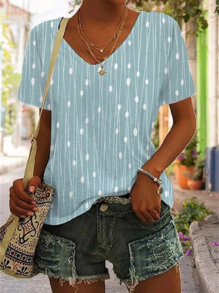 Simple Regular Fit T-Shirt, T-Shirts, color:Blue|size:XXL, JustFashionNow
