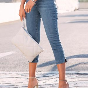 Casual Capris Denim Pants, Denim&Jeans, color:Blue|size:XXL, catalog Noracora shop