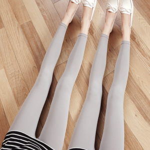 Tight Casual Plain Legging, Leggings, color:Gray|size:L, Noracora