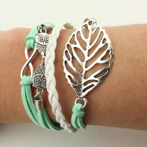 Braided Vintage Bracelet, Bracelets, color:Green, JustFashionNow