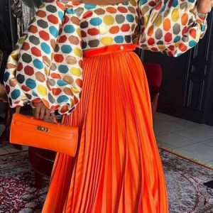 Regular Fit Polka Dots Cold Shoulder Vacation Shirt, Blouses and Shirts, color:Multicolor|size:XXL, Stylewe
