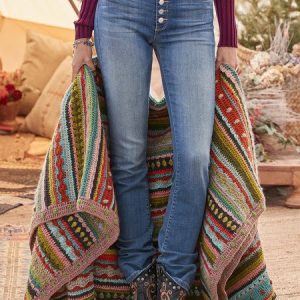Denim Casual Plain Jeans, Jeans, color:Blue|size:XXL, JustFashionNow
