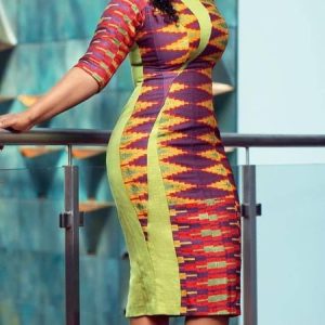 Crew Neck TIght Elegant Midi Dress With No Belt, Midi Dresses, color:As Picture|size:XXL, Stylewe