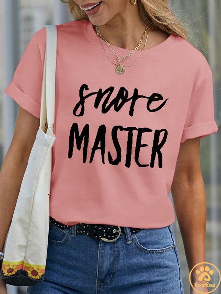 Lilicloth X Funnpaw Women's Snore Master Pet Matching T-Shirt, color:Pink|size:XXL, Lilicloth.com