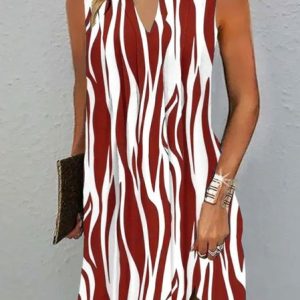 Stand Collar Cotton Casual Loose Dress, Short, color:Red|size:XXL, catalog Noracora shop