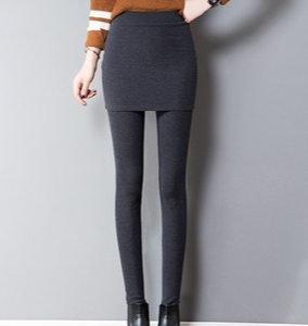 Casual Plain Natural Long Legging, Leggings, color:Deep Gray|size:4XL, Noracora