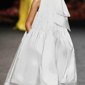 Plain Elegant A-Line Loose Dress, Midi Dresses, color:White|size:XXL, Stylewe