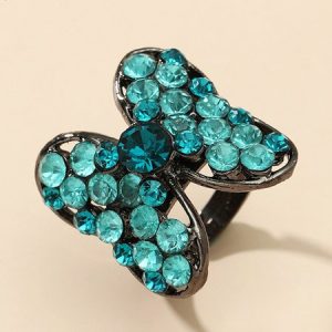 Rhinestone Butterfly Vintage Ring, Rings, color:As Picture|size:One-size, JustFashionNow