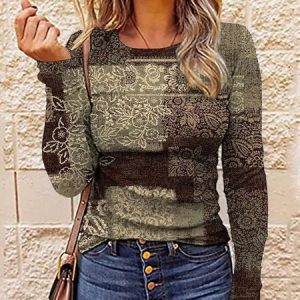 Crew Neck Vintage Regular Fit T-Shirt, T-Shirts, color:Green|size:3XL, JustFashionNow