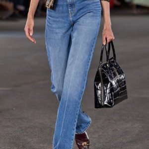 Denim Loose Plain Jeans, Denim&Jeans, color:Blue|size:XXL, Noracora