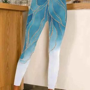 Ombre Casual Tight Leggings, Leggings, color:Multicolor|size:XXL, JustFashionNow