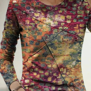 Regular Fit Vintage Crew Neck T-Shirt, T-Shirts, color:Multicolor|size:XXL, JustFashionNow