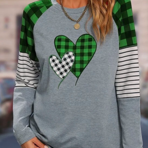 Casual Crew Neck Loose Color Block T-Shirt, JustFashionNow T-Shirts, color:Gray|size:XXL,