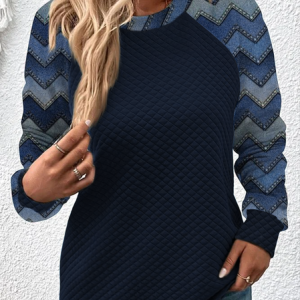 Casual Loose Crew Neck Wool/Knitting Sweatshirt, Sweatshirts & Hoodies, color:Blue|size:XXL, JustFashionNow