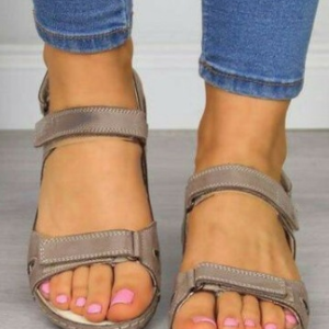 Women's Comfy Orthotic Sandal Anti-Slip Breathable Arch Support Platform Wedge Sandal, color:Gray|size:43, Lilicloth.com