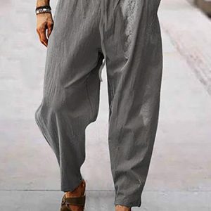 Casual Loose Cotton And Linen Pants, Pants, color:Deep Gray|size:4XL, JustFashionNow