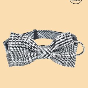 Lilicloth X Funnpaw Bow Pet Collar, color:Gray, Lilicloth.com