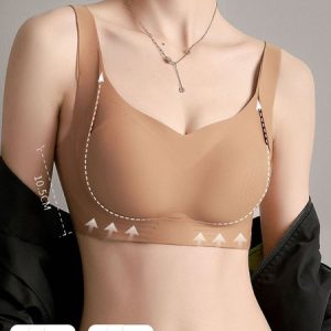Women Breathable Comfortable Non-marking Shock Absorbing Lift Adjustment Sports Bra & Bralette, Crop Bras, color:Nude|size:XXL, JustFashionNow