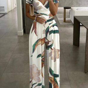 Floral Jumpsuit & Romper, Jumpsuits＆Rompers, color:As Picture|size:XXL, JustFashionNow