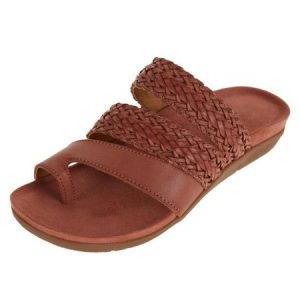 JFN Bohemian Braided Vintage Slippers, Sandals & Slippers, color:Red Brown|size:US 11, JustFashionNow