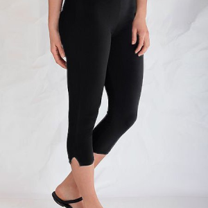 Plus Size Regular Fit Casual Jersey Leggings, BOTTOM, color:Black|size:4X, Noracora