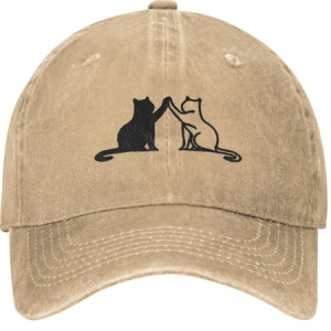 Funny Animals Cat Adjustable Hat, color:Khaki|size:One-size, Lilicloth.com