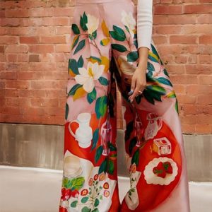 Regular Fit Elegant Fashion Pants, Pants, color:As Picture|size:XXL, Stylewe