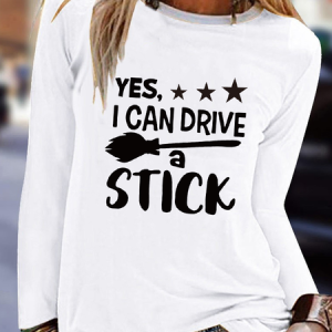 Casual Color Block Crew Neck Long Sleeve T-shirt, T-shirts, color:White|size:3XL, Noracora
