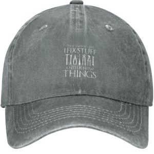 I Fix Stuff Hobby Text Letters Adjustable Hat, Men's Accessories, Lilicloth.com