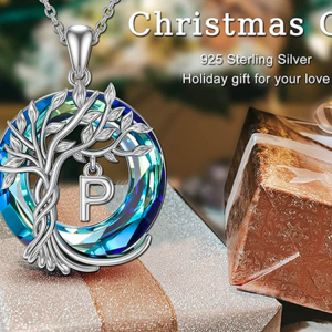 Life Tree Letters Necklace, Necklace, color:Color16, Noracora
