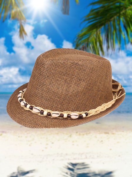 Men's Hawaiian Shade Breathable Net Bucket Hat, Men's Accessories, color:Coffee|size:One-size, JustFashionNow