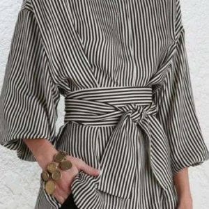 Casual 3/4 Sleeve Top, Tops, color:As Picture|size:XXL, JustFashionNow