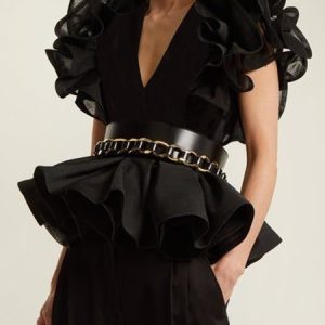 V Neck Regular Fit Elegant Plain Blouse, Blouses and Shirts, color:Black|size:XXL, Stylewe