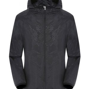 Casual Plain water proof Regular Fit Hoodie Jacket, Jackets, color:Black|size:4XL, JustFashionNow