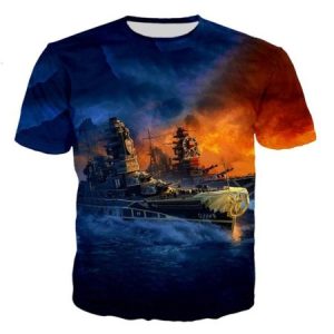 Men's Street Casual 3D Ship Pattern Round Neck Short Sleeve T-Shirt Daily Clothing, T-Shirts, color:Color4|size:3XL, JustFashionNow