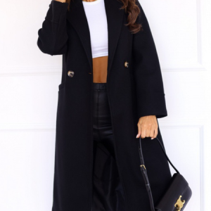 Plain Casual Others Loose Coat, Coats, color:Black|size:XXL, Noracora