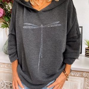 Long Sleeve Casual Sweatshirt & Hoodies, Sweatshirts & Hoodies, color:Deep Gray|size:XXL, JustFashionNow