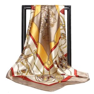 Casual Abstract Scarf, Women Scarves & Shawls, color:Yellow|size:One-size, JustFashionNow